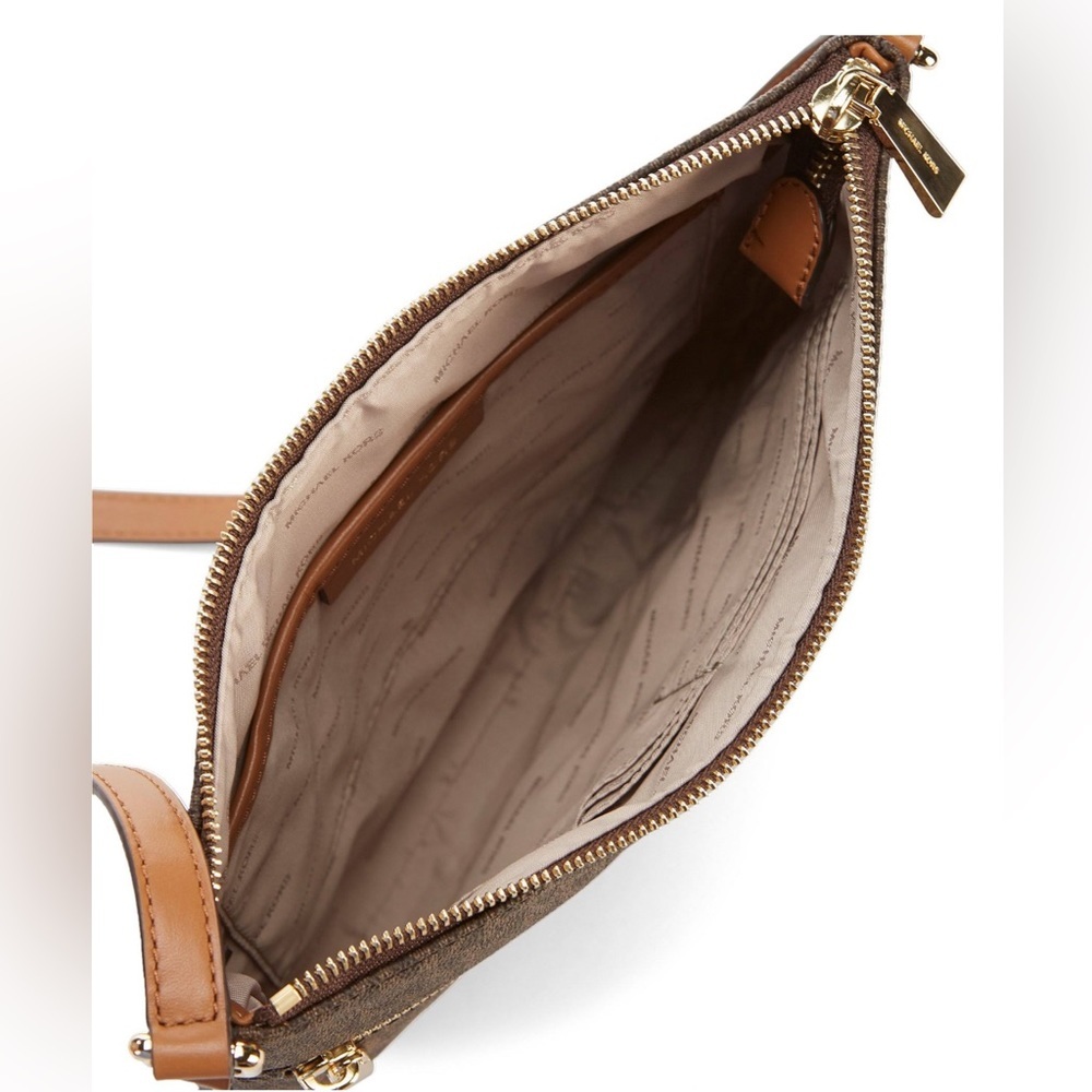 MICHAEL KORS Women’s Handbag Crossbody Logo Bag Brown Acorn AUTHENTIC - Picture 4 of 15